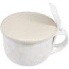Gifi Bol soupe jumbo 62cl et cuillère porcelaine nature| Vaisselle Et Accessoires De Table