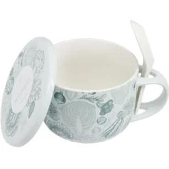 Gifi Bol soupe jumbo 62cl et cuillère porcelaine nature| Vaisselle Et Accessoires De Table
