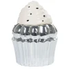 Conservation Alimentaire<Gifi Bonbonnière cupcake gris argenté avec couvercle blanc