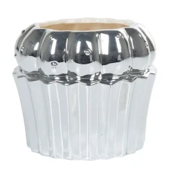 Conservation Alimentaire<Gifi Bonbonnière cupcake gris argenté avec couvercle blanc