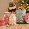 Conservation Alimentaire<Gifi Bonbonnière en verre avec couvercle en céramique déco de Noël