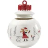 Gifi Bonbonnière forme boule de Noël blanche et rouge| Conservation Alimentaire