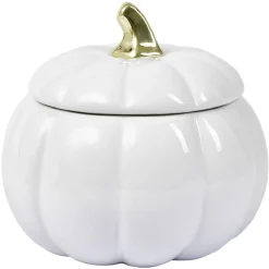 Conservation Alimentaire<Gifi Bonbonnière Halloween forme citrouille porcelaine blanc Ø18 cm