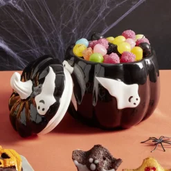 Conservation Alimentaire<Gifi Bonbonnière Halloween 1L citrouille noire fantômes blancs Ø13,5xH15,8cm