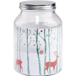 Conservation Alimentaire<Gifi Bonbonnière Noël rennes verre cordelette rouge et blanc 3 L