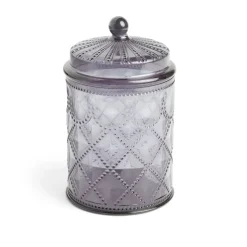 Conservation Alimentaire<Gifi Bonbonnière plastique effet capitonné noir ou transparent Ø10xH20cm