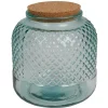 Conservation Alimentaire<Gifi Bonbonnière verre motif cactus couvercle bois et cordelette