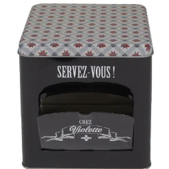 Conservation Alimentaire<Gifi Boîte à biscuits carrée design "Servez-vous - Chez Violette"