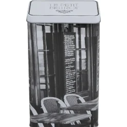 Gifi Boîte à café rectangulaire design bistrot noir et blanc| Vaisselle Et Accessoires De Table