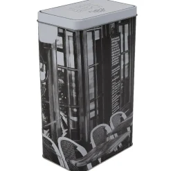 Gifi Boîte à café rectangulaire design bistrot noir et blanc| Vaisselle Et Accessoires De Table