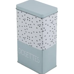 Gifi Boîte à café rectangulaire vert d'eau blanc et noir| Vaisselle Et Accessoires De Table