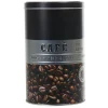 Conservation Alimentaire<Gifi Boîte à café ronde en métal décorée noir