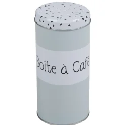 Vaisselle Et Accessoires De Table<Gifi Boîte à café vert d'eau avec couvercle blanc triangles noirs