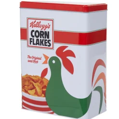 Gifi Boîte à céréales en métal Kellogg's Corn flakes motif coq| Vaisselle Et Accessoires De Table