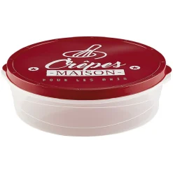 Conservation Alimentaire<Gifi Boîte à crêpes ronde avec couvercle design rouge