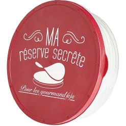 Conservation Alimentaire<Gifi Boîte à crêpes ronde avec couvercle design rouge
