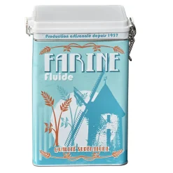 Conservation Alimentaire<Gifi Boîte à farine en métal design vintage bleu