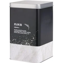 Conservation Alimentaire<Gifi Boîte à farine en métal noir design flour - 10,7x10,7xH.17,5cm