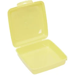 Conservation Alimentaire<Gifi Boîte à goûter carrée plastique jaune 15x14,5xH5cm