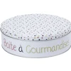 Vaisselle Et Accessoires De Table<Gifi Boîte à gourmandises ronde blanche motif pois multicolores