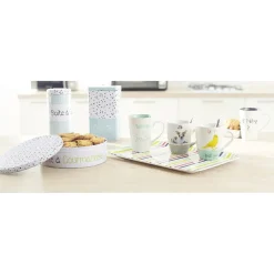 Vaisselle Et Accessoires De Table<Gifi Boîte à gourmandises ronde blanche motif pois multicolores