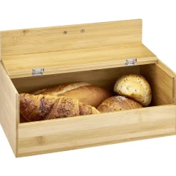 Rangement De Cuisine<Gifi Boîte à pain en bambou naturel