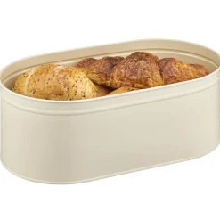Rangement De Cuisine<Gifi Boîte à pain ovales en métal et bambou beige naturel