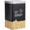 Conservation Alimentaire<Gifi Boîte à pâtes en métal noir et gris design pasta - 10,7x10,7xH.17,5cm