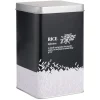 Conservation Alimentaire<Gifi Boîte à riz en métal noir et gris design rice - 10,7x10,7xH.17,5cm