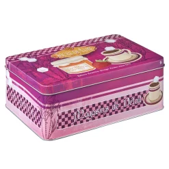 Conservation Alimentaire<Gifi Boîte à sucre en métal design vintage luxe rose fuchsia