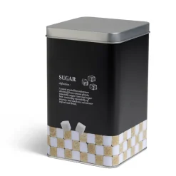 Conservation Alimentaire<Gifi Boîte à sucre en métal noir design Sugar - 10,7x10,7xH.17,5cm