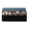 Conservation Alimentaire<Gifi Boîte à sucre rectangulaire en métal décorée bleu gris