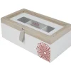 Conservation Alimentaire<Gifi Boîte à thé blanc naturel motif rosace