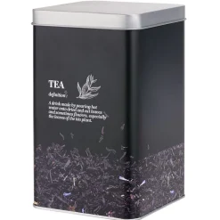 Conservation Alimentaire<Gifi Boîte à thé en métal noir design Tea - 10,7x10,7xH.17,5cm