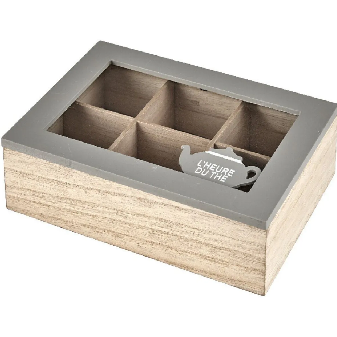 Gifi Boîte à thé mdf beige taupe| Vaisselle Et Accessoires De Table