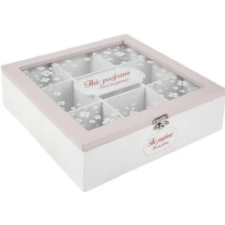 Gifi Boîte à thé motif fleur de cerisier| Vaisselle Et Accessoires De Table