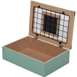 Gifi Boîte à thé My little garden en bois couvercle aluminium| Vaisselle Et Accessoires De Table