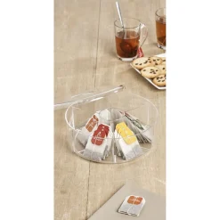Gifi Boîte à thé ronde transparente| Vaisselle Et Accessoires De Table
