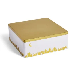 Conservation Alimentaire<Gifi Boîte alimentaire carré en fer décor doré 26x26xH10cm