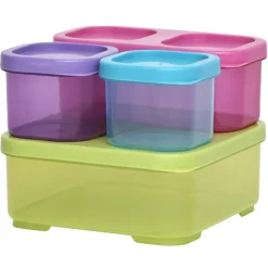 Gifi Boîte alimentaire colorée x4| Vaisselle Et Accessoires De Table