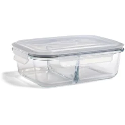 Conservation Alimentaire<Gifi Boîte alimentaire compartimentée en verre couvercle plastique 1,5L