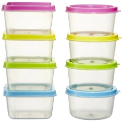 Conservation Alimentaire<Gifi Boîte alimentaire couvercle multicolore 65 ml x8