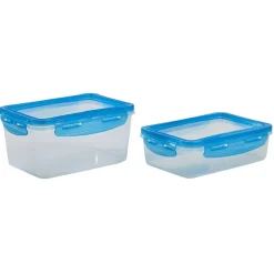 Gifi Boîte alimentaire en plastique avec couvercle flexible en silicone x2| Vaisselle Et Accessoires De Table