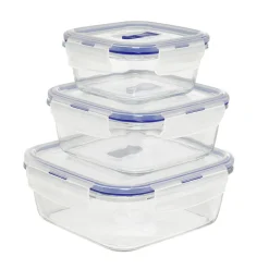 Conservation Alimentaire<Gifi Boîte alimentaire en verre trempé transparent x3