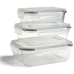 Conservation Alimentaire<Gifi Boîte alimentaire en verre avec couvercle en plastique à clips 1,5L