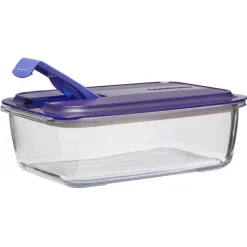 Conservation Alimentaire<Gifi Boîte alimentaire Luminarc Easy Box verre transparent et bleu 122 cl