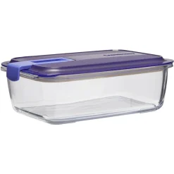 Conservation Alimentaire<Gifi Boîte alimentaire Luminarc Easy Box verre transparent et bleu 122 cl