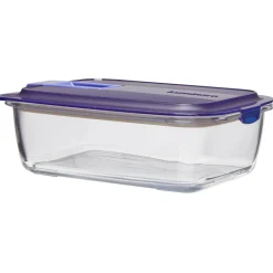 Conservation Alimentaire<Gifi Boîte alimentaire Luminarc Easy Box verre transparent et bleu 122 cl