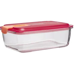 Conservation Alimentaire<Gifi Boîte alimentaire Luminarc verre Esay Box transparent et rouge 122 cl