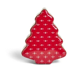 Conservation Alimentaire<Gifi Boîte alimentaire Noël forme sapin métal rouge et doré 18x14,5xH6,5cm